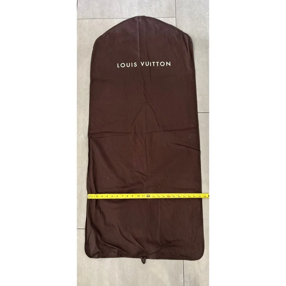 Louis Vuitton Brown Cotton Canvas Garment Bag Suit Cover Travel 54x23